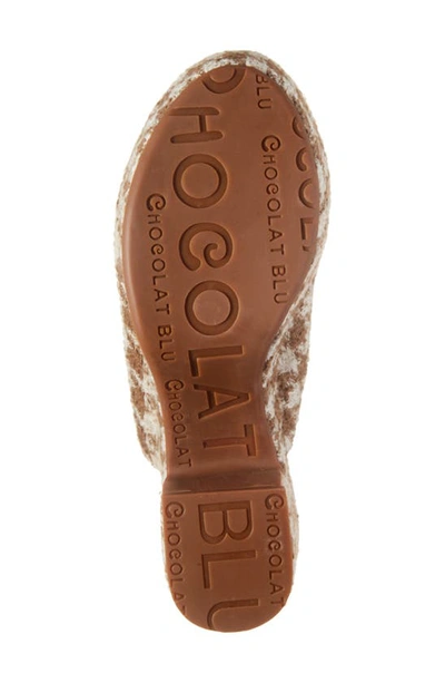 Chocolat Blu Gertie Platform Clog In Brown-cream Tweed