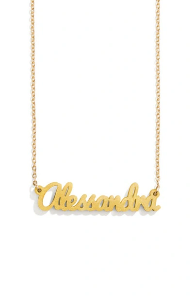 Shop Baublebar Personalized Pendant Necklace In Ant Gold