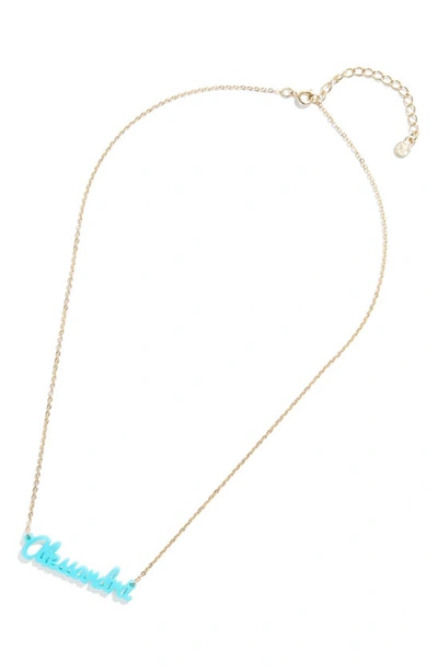 Shop Baublebar Personalized Pendant Necklace In Ant Gold
