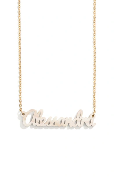 Shop Baublebar Personalized Pendant Necklace In Blonde