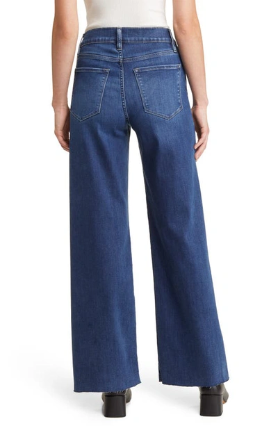 Shop Frame Le Slim Palazzo Raw Hem High Waist Wide Leg Jeans In Lupine