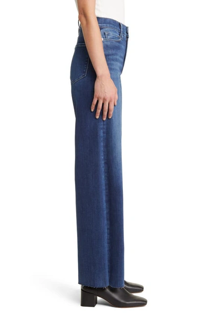 Shop Frame Le Slim Palazzo Raw Hem High Waist Wide Leg Jeans In Lupine