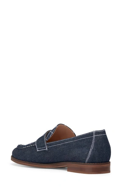Shop Cole Haan Lux Pinch Penny Loafer In Blue Denim