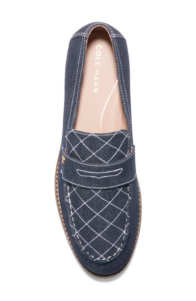 Shop Cole Haan Lux Pinch Penny Loafer In Blue Denim