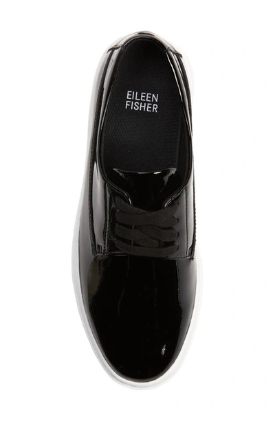 Shop Eileen Fisher Prop Patent Platform Sneaker In Black