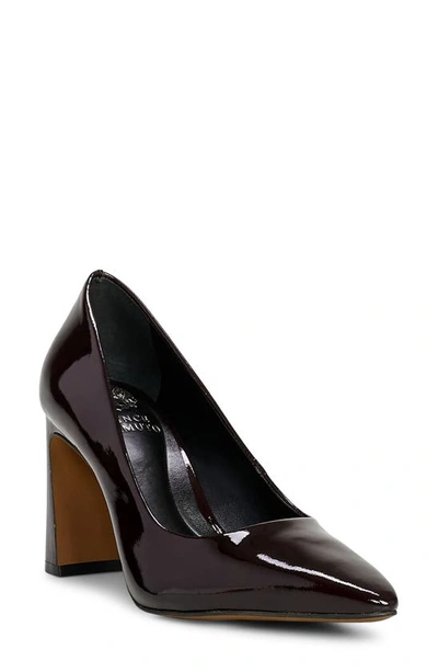 Shop Vince Camuto Dalmanara Pointed Toe Pump In Petit Sirah Brushed Patent