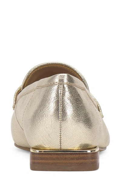 Shop Vince Camuto Calentha Pointed Toe Loafer In Light Gold Soft Goat Metallic