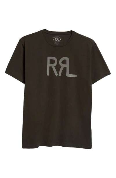Shop Double Rl Logo Graphic T-shirt In Faded Black Canvas