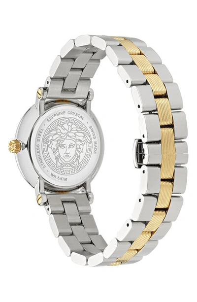 Shop Versace Greca Flourish Bracelet Watch, 35mm In Two Tone