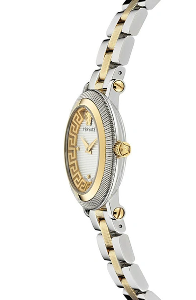 Shop Versace Greca Flourish Bracelet Watch, 35mm In Two Tone