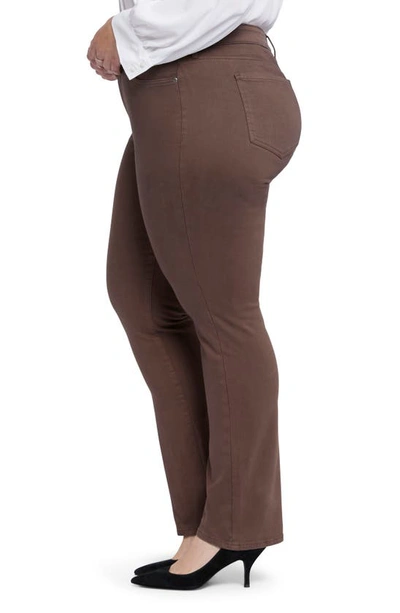 Nydj Marilyn Straight Leg Jeans In Coffee Bean