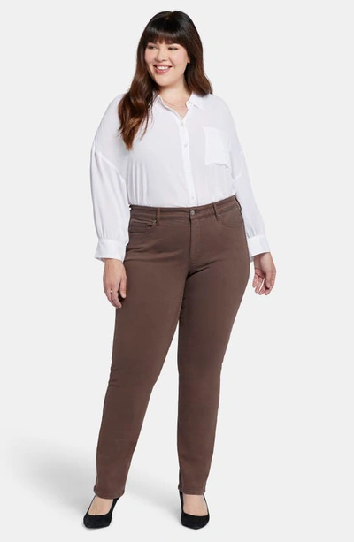 Nydj Marilyn Straight Leg Jeans In Coffee Bean