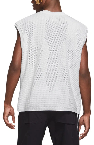 Shop Nike Sportswear Tech Pack Engineered Knit Sleeveless T-shirt In White/ White