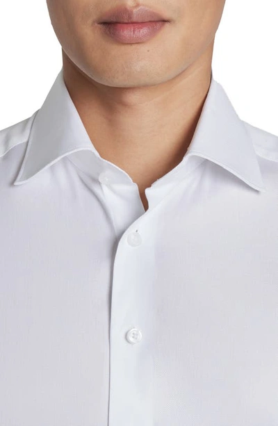 Shop Jack Victor De Lavigne Cotton Dress Shirt In White