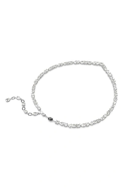 Shop Swarovski Mesmera Crystal Necklace In Silver