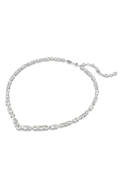 Shop Swarovski Mesmera Crystal Necklace In Silver