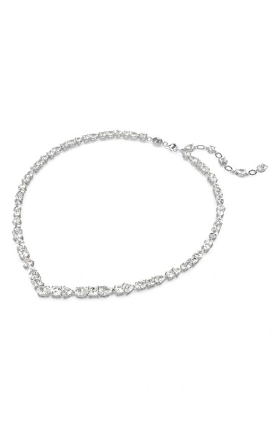 Swarovski Mesmera Necklace Rhodium Shiny Crystal In Silver