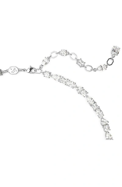Swarovski Mesmera Necklace Rhodium Shiny Crystal In Silver