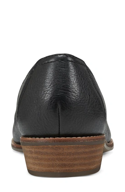 Earth Edna Womens Leather Slip On Loafers In Black