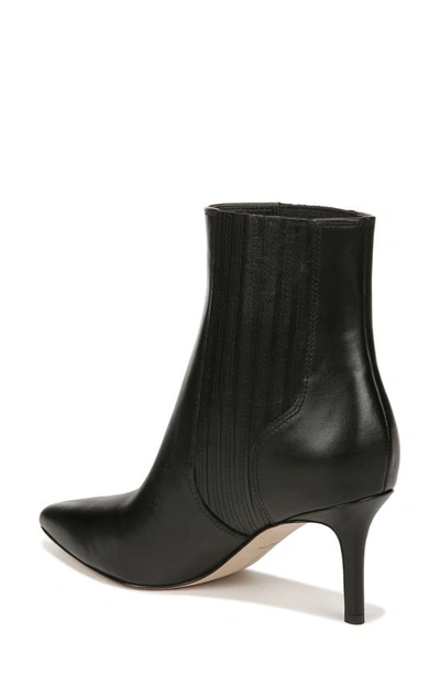 Veronica Beard Lisa Pleated Leather Ankle Booties In Black Leather