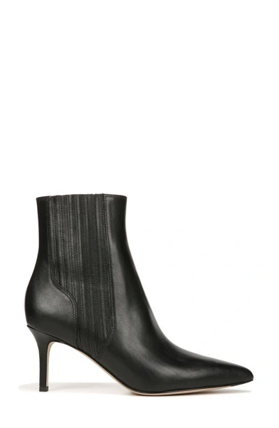 Veronica Beard Lisa Pleated Leather Ankle Booties In Black Leather