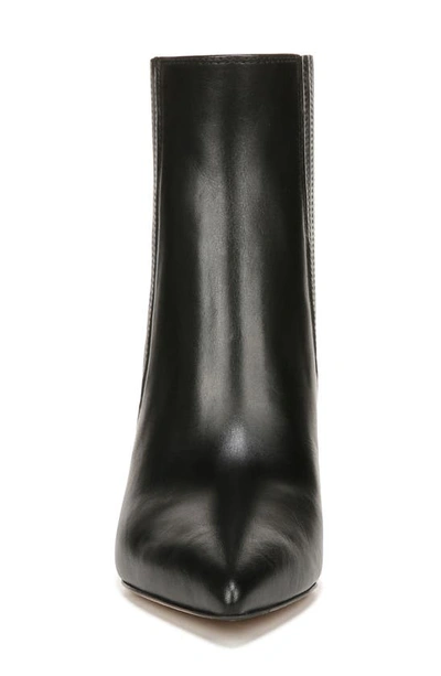 Veronica Beard Lisa Pleated Leather Ankle Booties In Black Leather