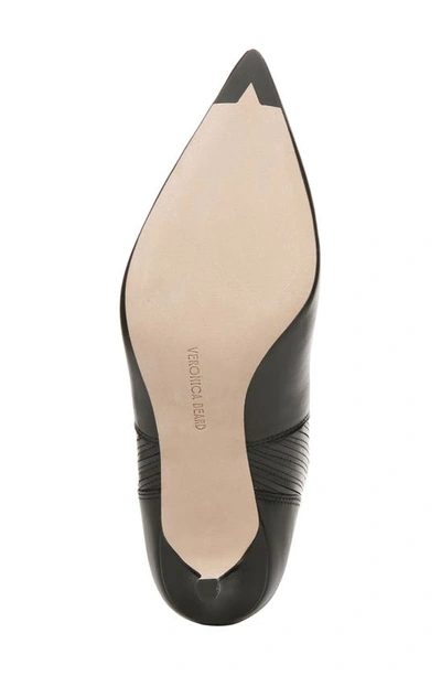 Veronica Beard Lisa Pleated Leather Ankle Booties In Black Leather