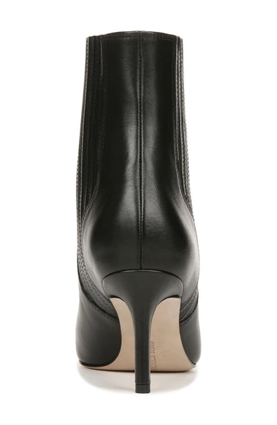 Veronica Beard Lisa Pleated Leather Ankle Booties In Black Leather