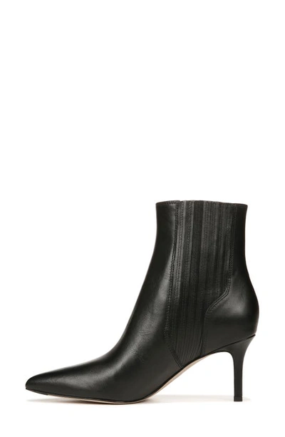 Veronica Beard Lisa Pleated Leather Ankle Booties In Black Leather