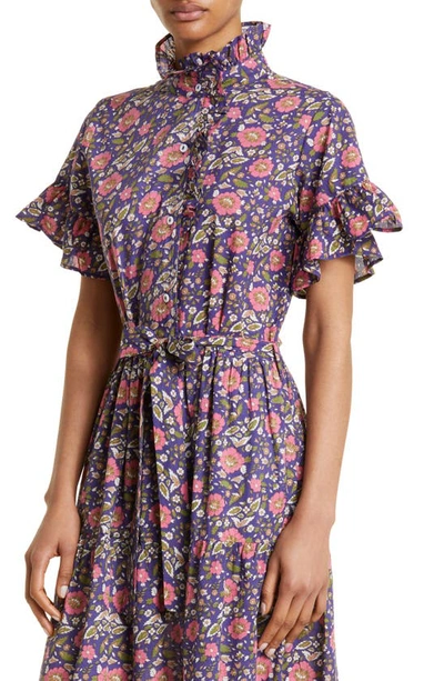 Shop Mille Victoria Ruffle Front Dress In Primrose