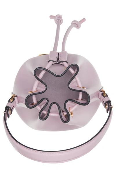Valentino Mini Vlogo Signature Leather Bucket Bag In Gf9 Rose Cannelle