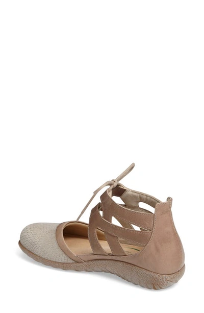 Naot Kata Lace-up Sandal In Beige Leather