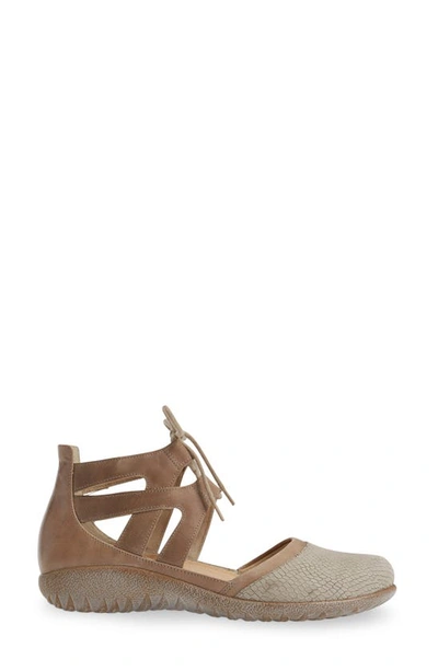 Naot Kata Lace-up Sandal In Beige Leather