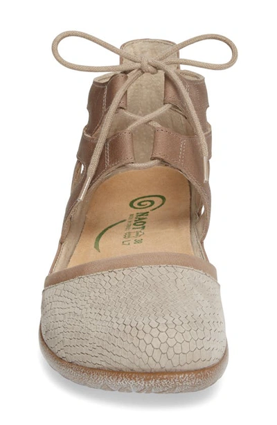Naot Kata Lace-up Sandal In Beige Leather