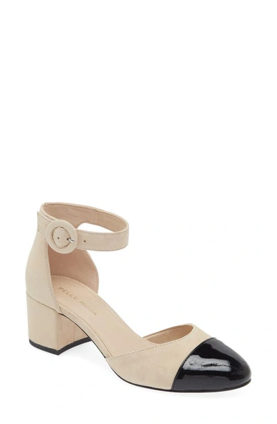 Shop Pelle Moda Ummi Block Heel Pump In Beige