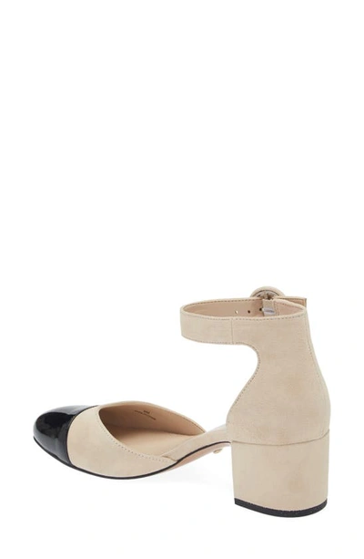 Pelle Moda Ummi Block Heel Pump In Beige