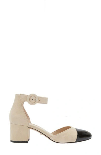 Pelle Moda Ummi Block Heel Pump In Beige