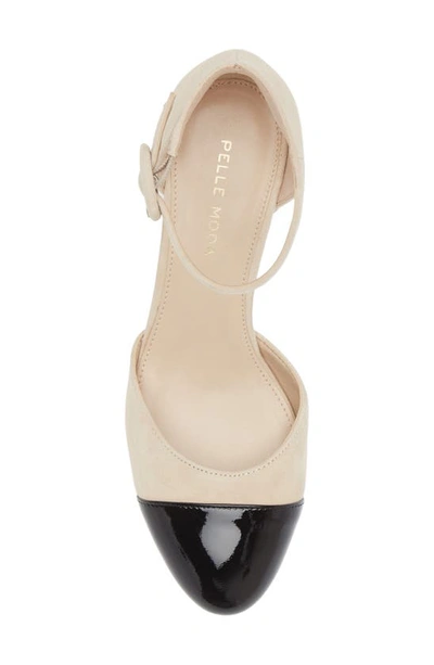 Pelle Moda Ummi Block Heel Pump In Beige