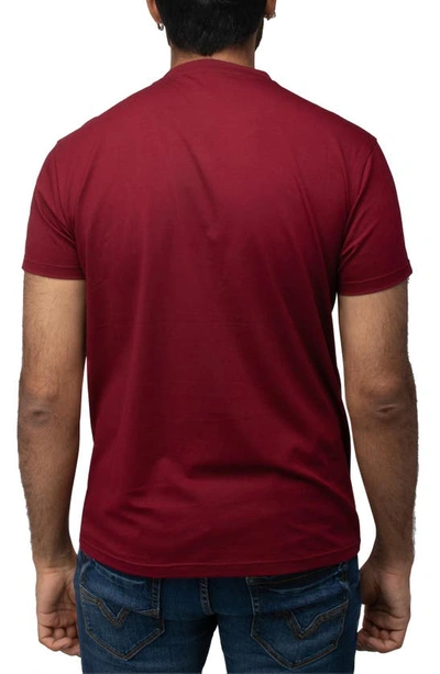 X-ray Solid V-neck Flex T-shirt In Burgundy