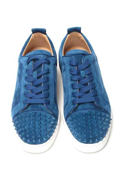 Shop Christian Louboutin Ludwig/ludwigmat Blue Louis Junior Men's Shoes In Light Blue