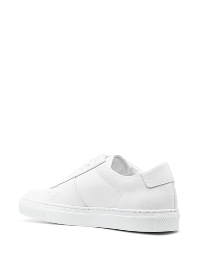Shop Common Projects Retro Leather Sneakers In White