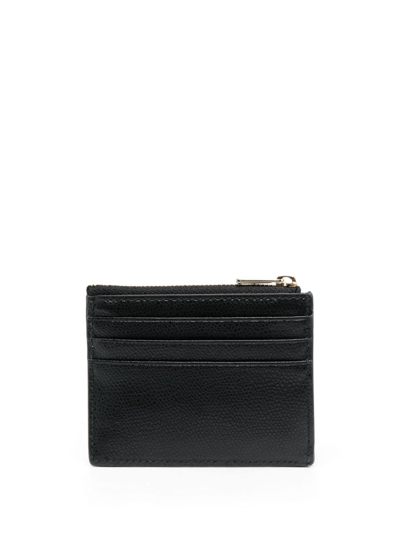 Furla Logo-plaque Leather Wallet In Black