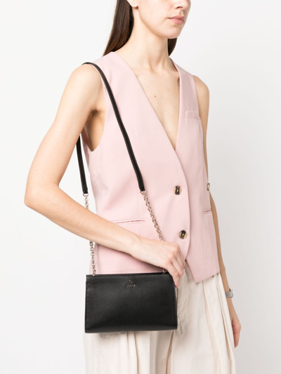 Shop Furla Camelia Leather Mini Shoulder Bag In Black