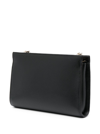 Furla Camelia Leather Mini Shoulder Bag In Black