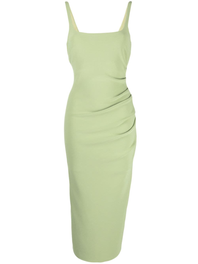 Shop Bec & Bridge Karina Tuck Midi Dress In Green