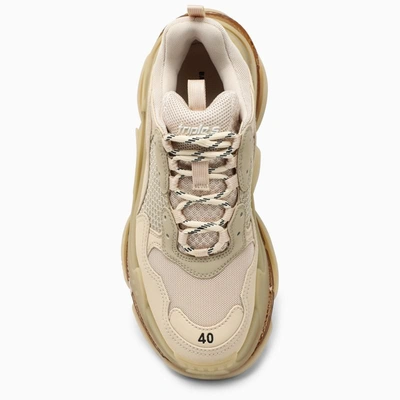 Shop Balenciaga Triple S Clear Nude Trainer In Pink