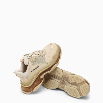Shop Balenciaga Triple S Clear Nude Trainer In Pink