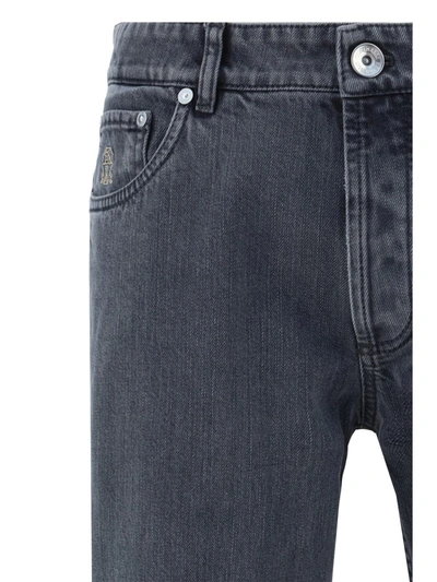 Shop Brunello Cucinelli Jeans In Medium Grey
