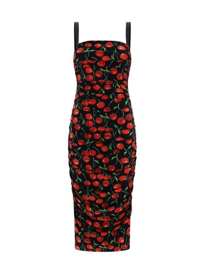 Shop Dolce & Gabbana Dresses In Ciliegie Fdo Nero
