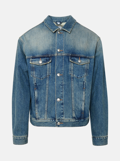 Shop Burberry Harlan Blue Denim Jacket